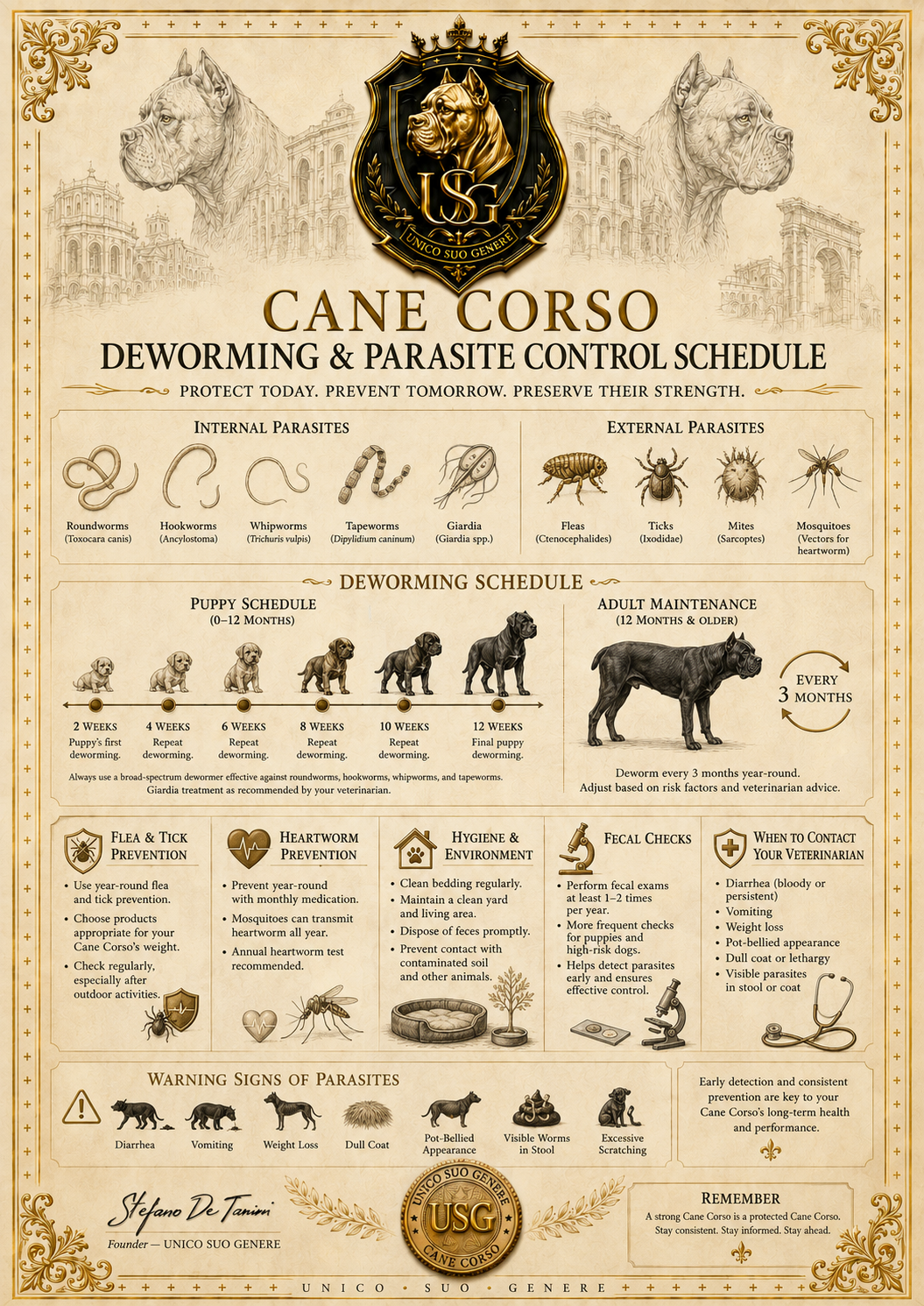Deworming & Parasite Control Schedule